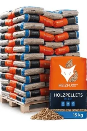 Heizfuxx Holzpellets Blue – Palette (15kg x 65) Sack, 975kg