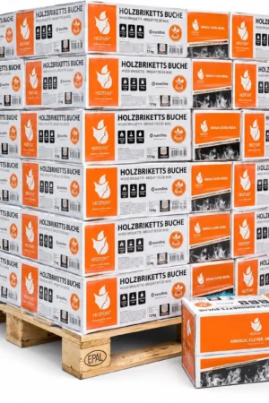 Nestro Hartholzbriketts im Karton – 81 Kartons à 12 kg